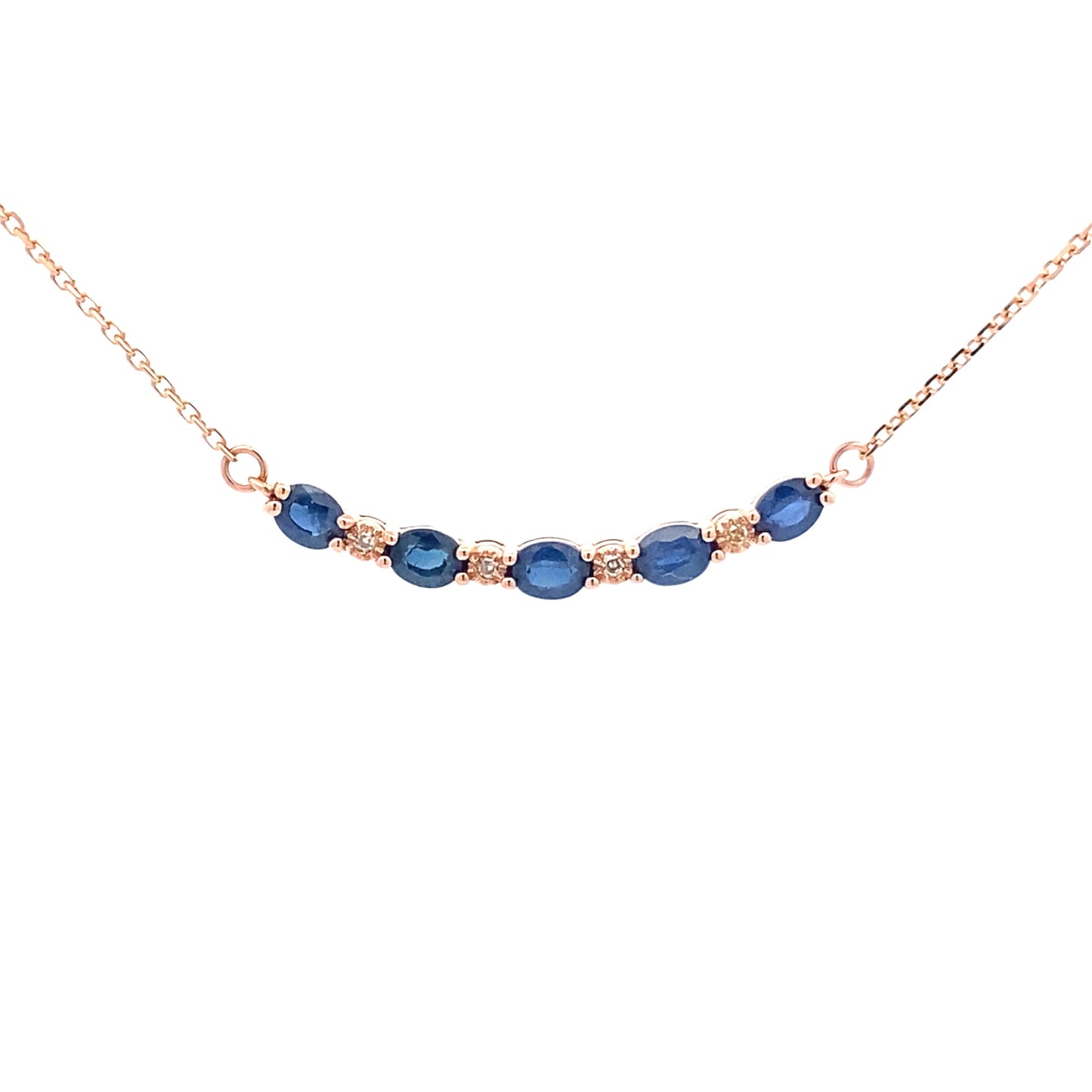 .73ct Sapphire Diamond Pendant in 10KT Rose Gold