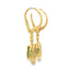 Boucles d'oreilles pendantes en péridot et diamants de 1,88 ct en or jaune 10KT