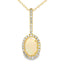 .10ct Colgante de Moda con Diamante de Ópalo en Oro Amarillo de 10KT