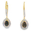 .87ct Quartz Diamond Dangle Earrings in 10KT Yellow Gold