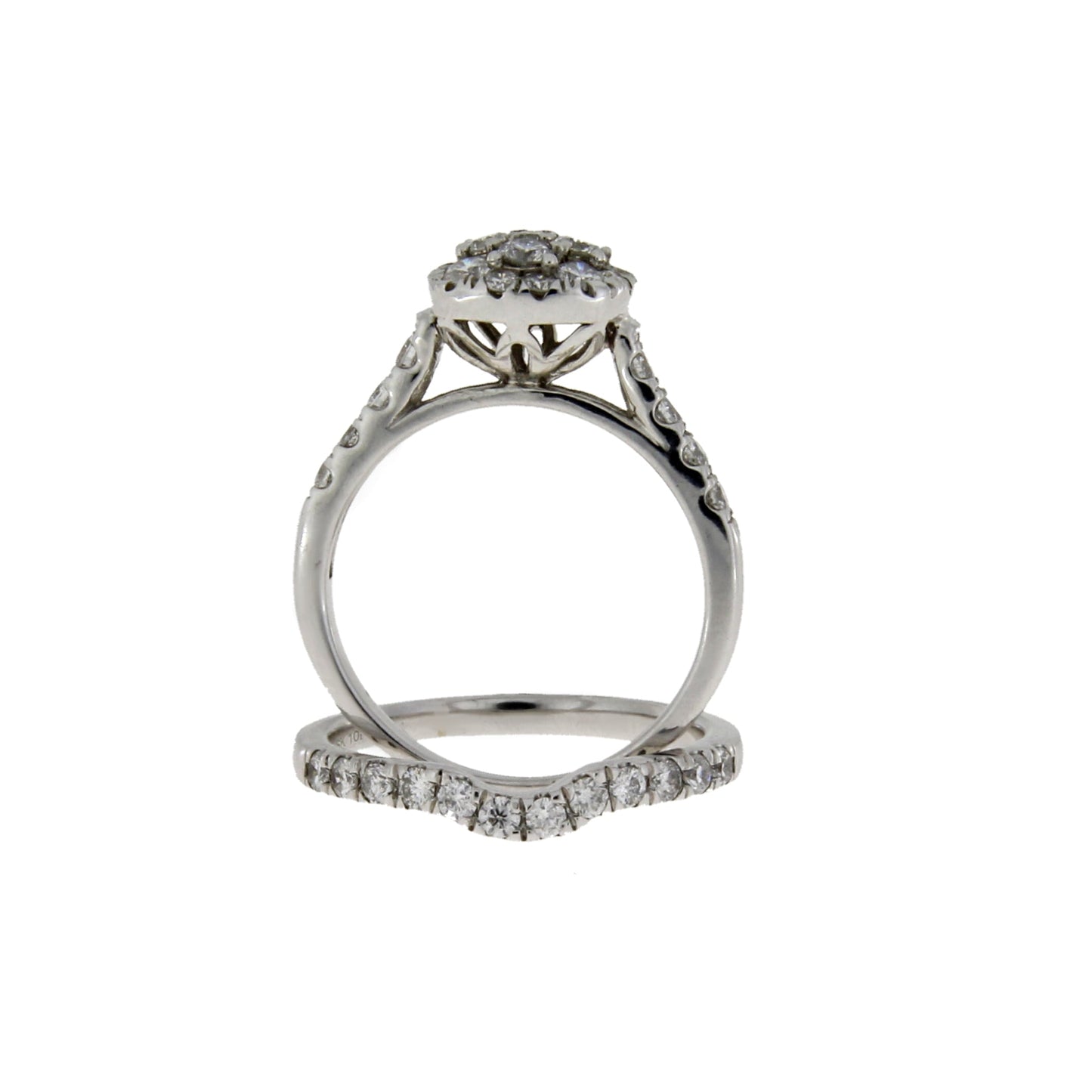 1.30ct Diamond Engagement Ring Set in 10KT White Gold