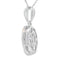 Rose Quartz and Diamond Pendant in 10KT White Gold