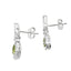 Boucles d'oreilles pendantes en diamant péridot de 0,52 ct en or blanc 10KT