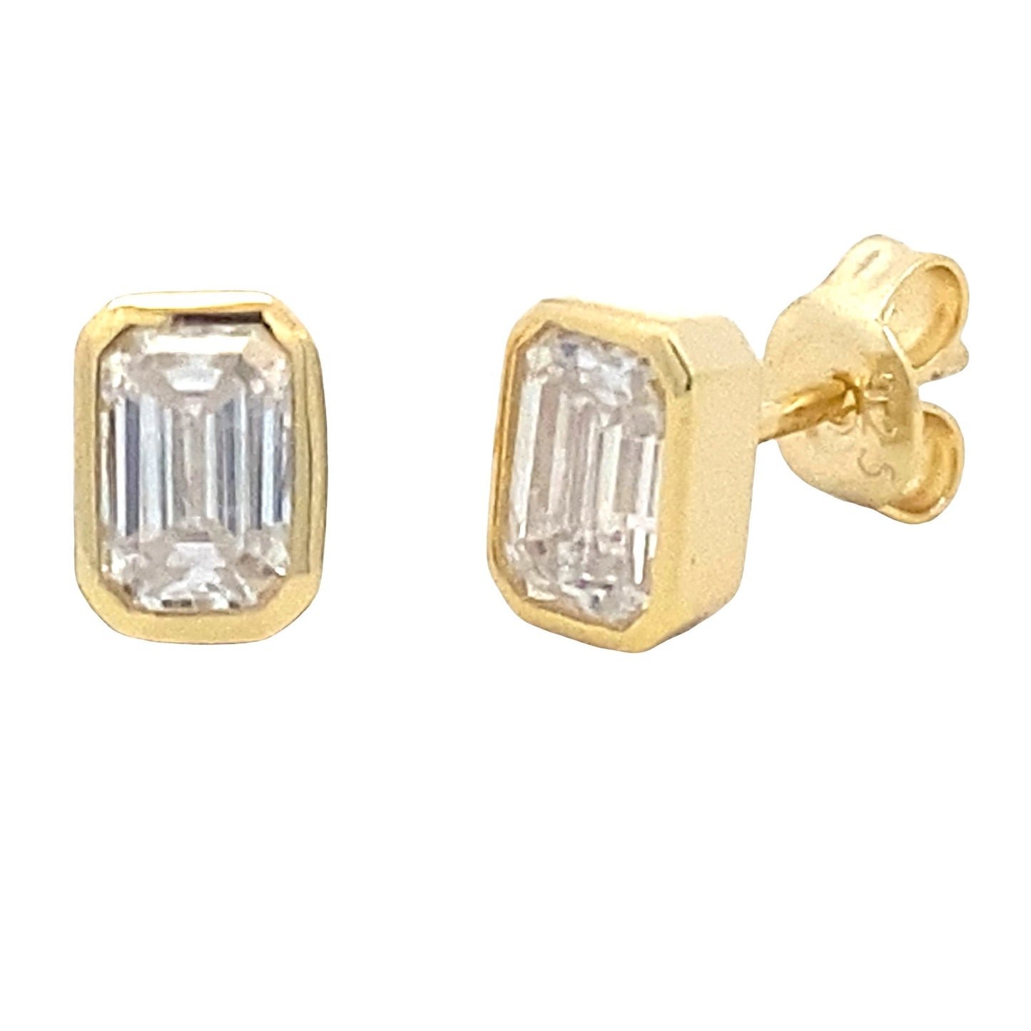 Boucles d'oreilles en moissanite véritable en argent sterling