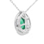 .41ct Emerald and Diamond Pendant in 10KT White Gold