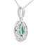 .46ct Emerald and Diamond Pendant in 10KT White Gold