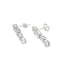 Boucles d'oreilles pendantes en diamant cultivé en laboratoire en or blanc 14KT