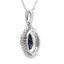 Sapphire Diamond Fashion Pendant in 10KT White Gold