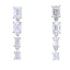 14KT White Gold Lab Grown Diamond Dangle Earrings