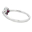 Anillo de Diamante de Rubí Natural de .20ct en Oro Blanco de 10KT