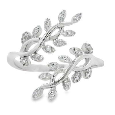 Genuine .10ct Diamond Ring in Sterling Silver