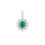 1.43ct Emerald and Diamond Pendant in 14KT White Gold