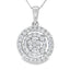 Lab Grown Diamond Pendant in 14KT White Gold