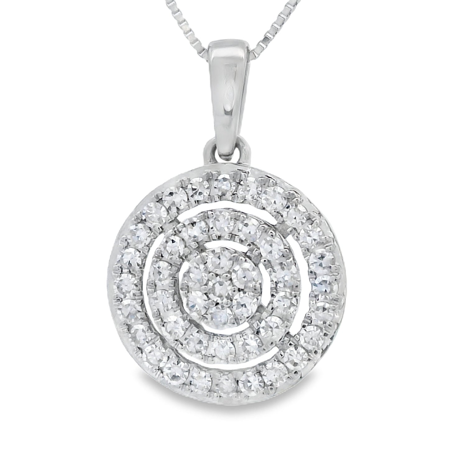 Lab Grown Diamond Pendant in 14KT White Gold
