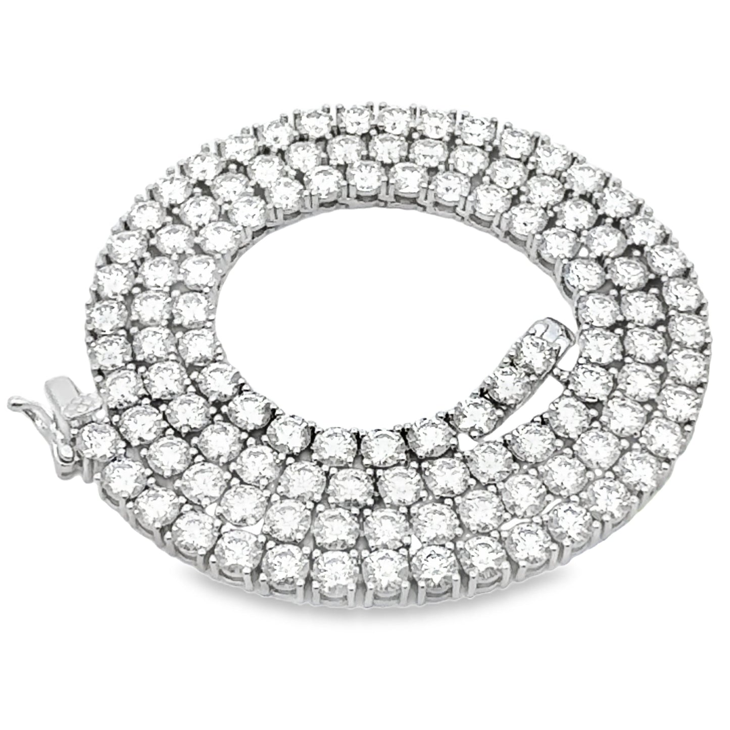 39.98ct Moissanite Tennis Necklace in Sterling Silver