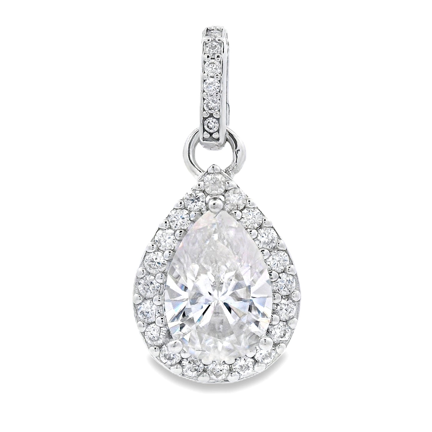 Pendentif de mode en moissanite de 4,23 ct en argent sterling