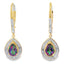 Boucles d'oreilles pendantes en topaze mystique en or jaune 10KT