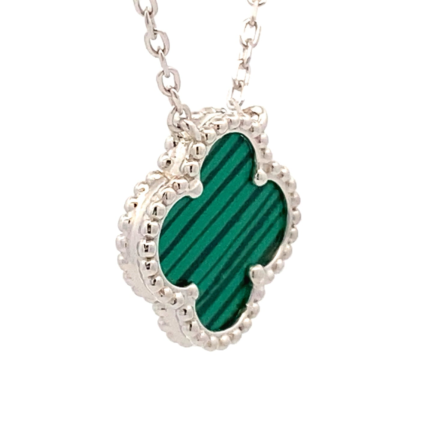 Natural Malachite Fashion Pendant in Sterling Silver