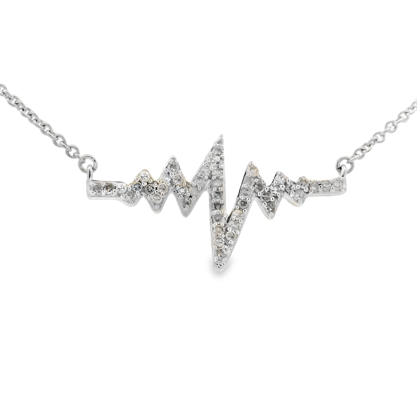 Genuine .17ct Diamond Fashion Pendant in Sterling Silver