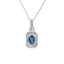 .72ct Pendentif en Saphir et Diamant en Or Blanc 14KT