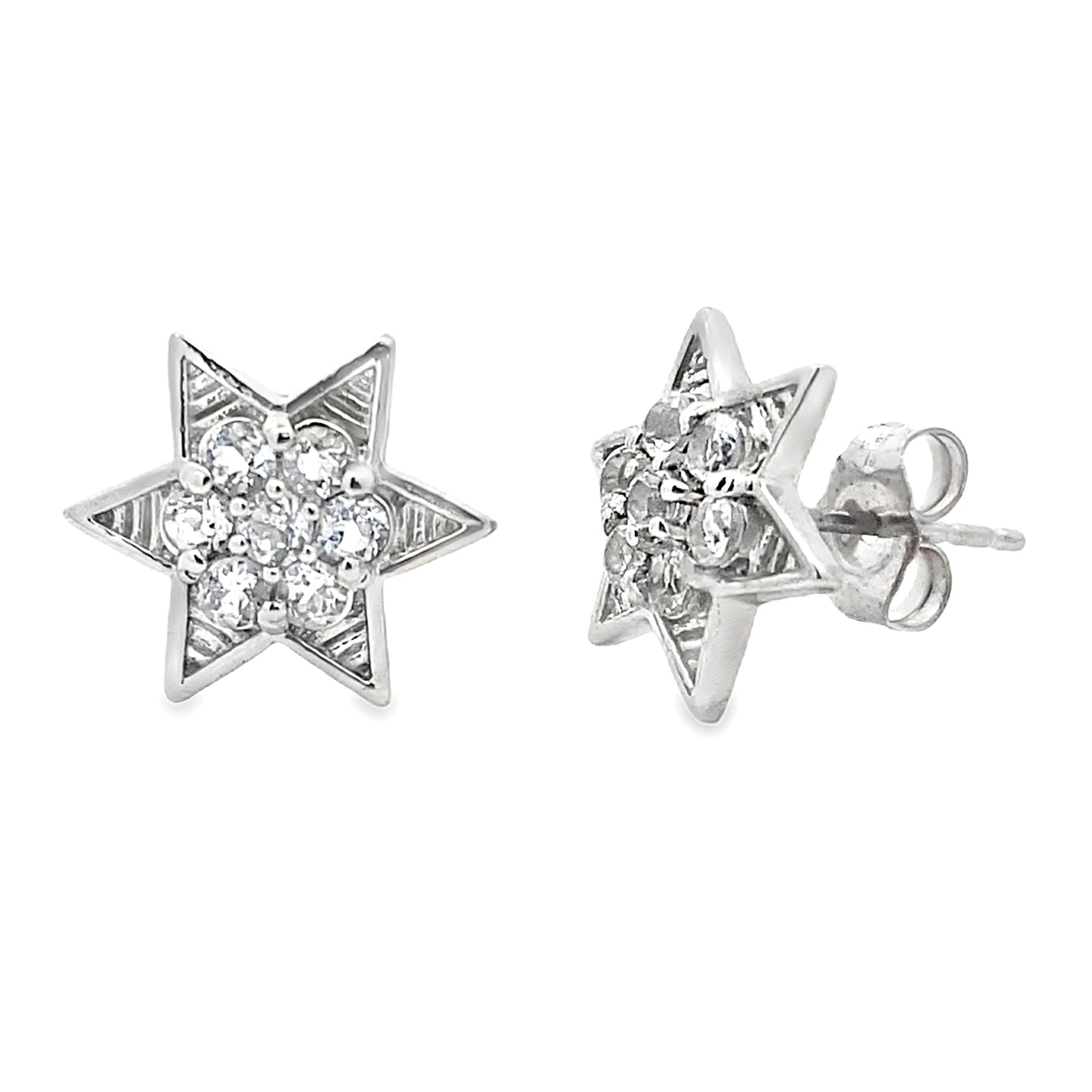 Boucles d'oreilles en topaze blanche naturelle de 0,50 ct en argent sterling