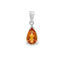 Colgante de Citrino de 0.70ct en Oro Blanco de 10KT