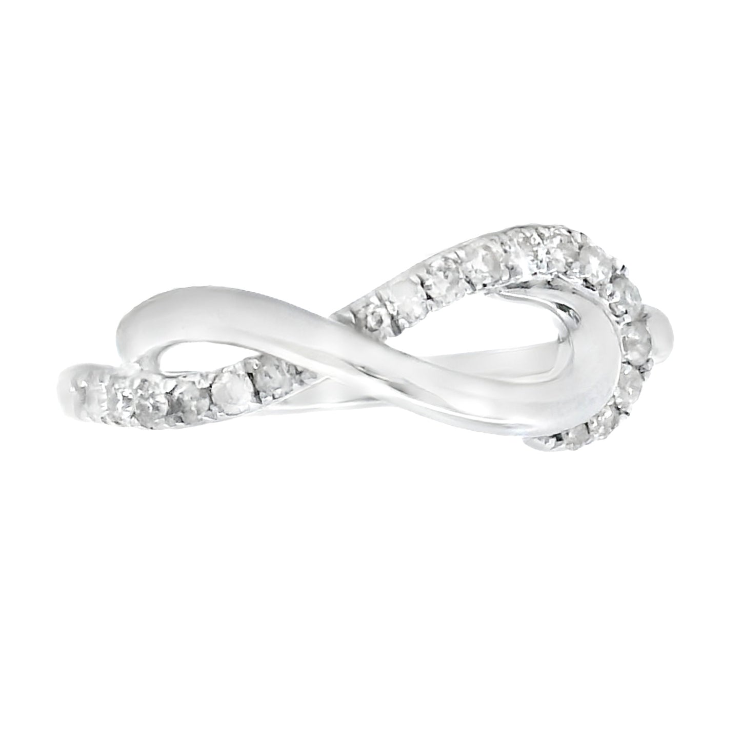 Bague en diamant de 0,21 ct en argent sterling