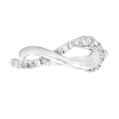 Elegant .21ct Diamond Ring in Sterling Silver