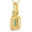 .64ct Colgante de Esmeralda y Diamante en Oro Amarillo de 14KT