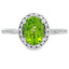 Bague en péridot naturel et saphir créé en argent sterling