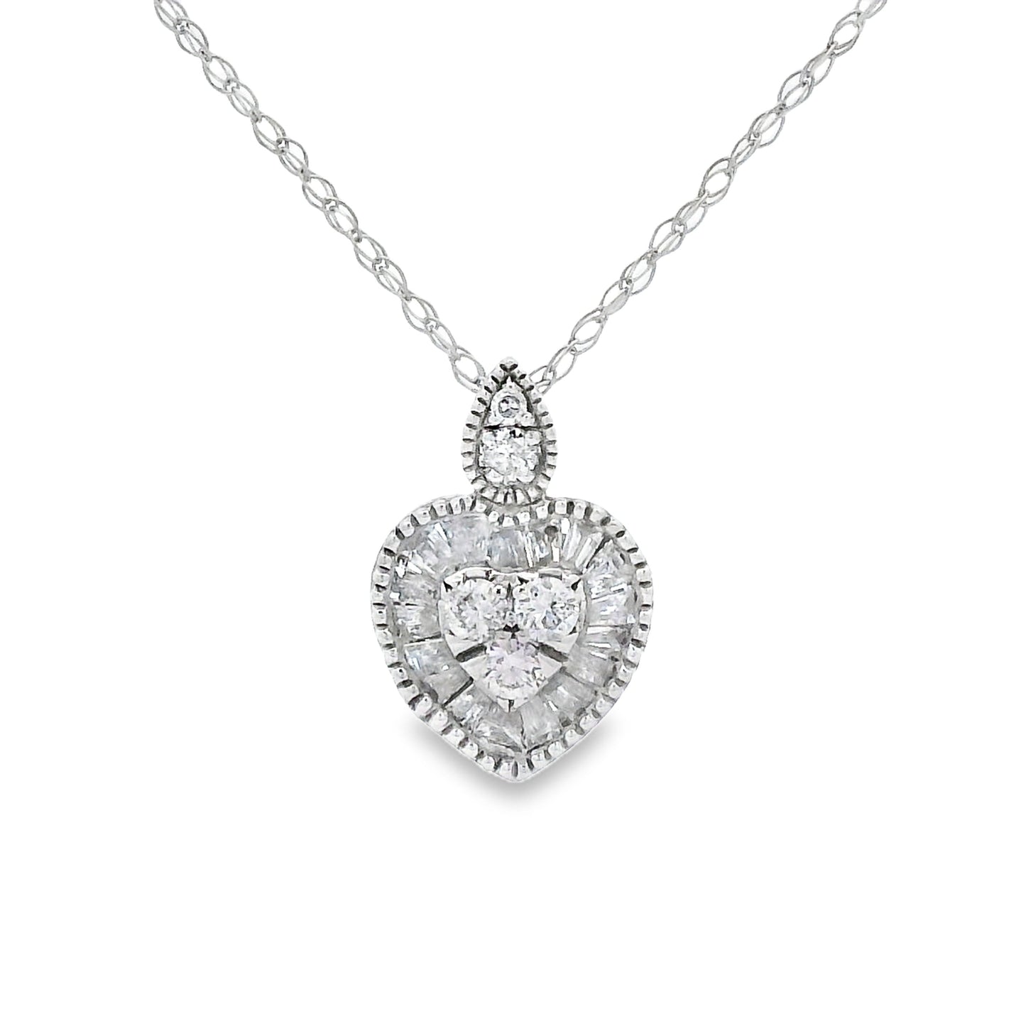 Pendentif en diamant de 0,31 ct en or blanc 14KT