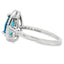 Anillo de Topacio Azul Londres y Zafiro Creado en Plata Esterlina