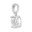 Genuine 2.00ct Moissanite Pendant in Sterling Silver