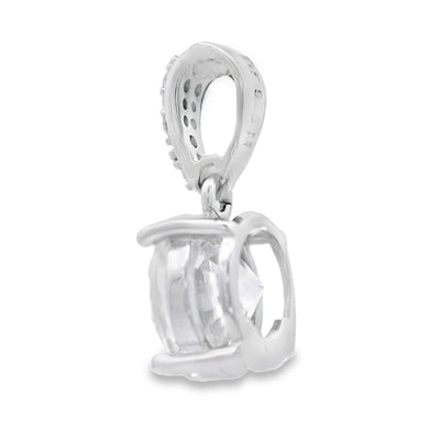 Genuine 2.00ct Moissanite Pendant in Sterling Silver