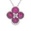 .77ct Pendentif en Rubis et Diamant en Or Blanc 14KT
