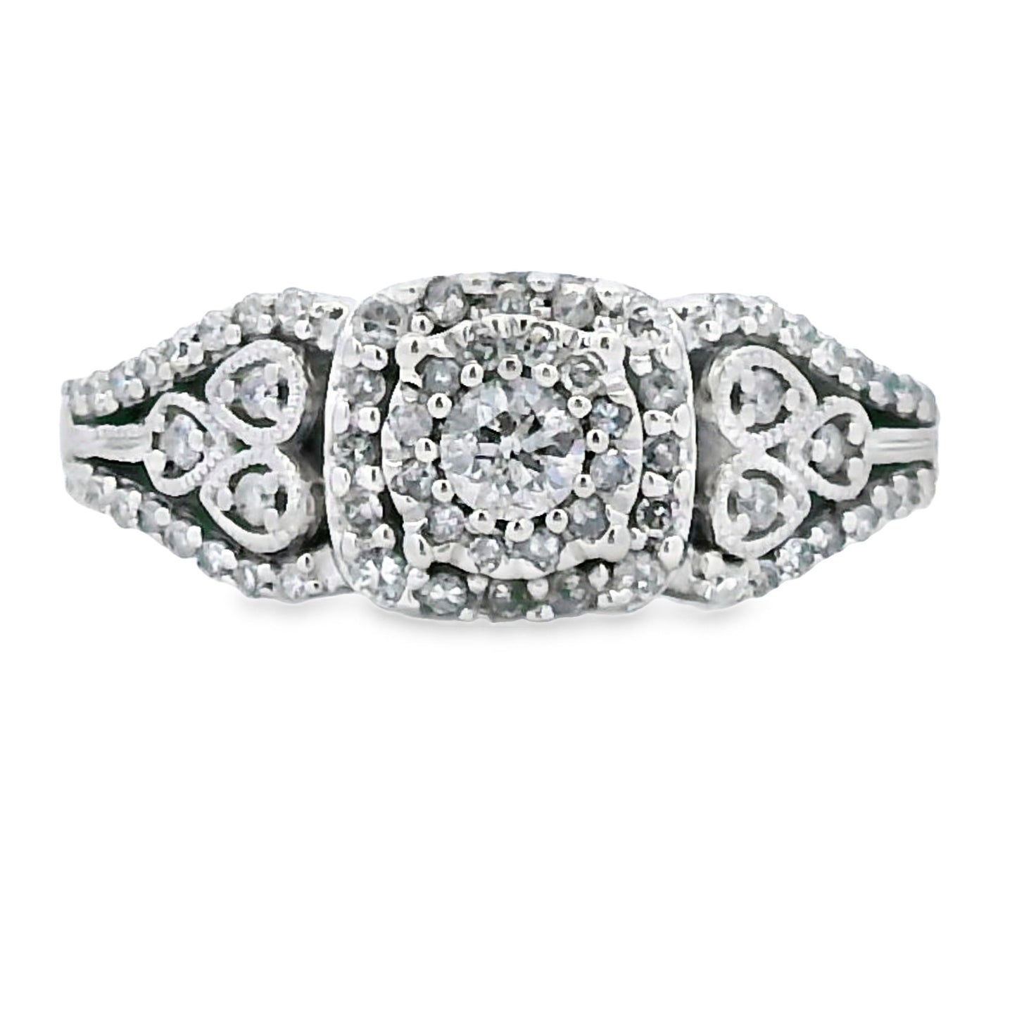 Genuine 0.50ct Diamond Ring in 10KT White Gold
