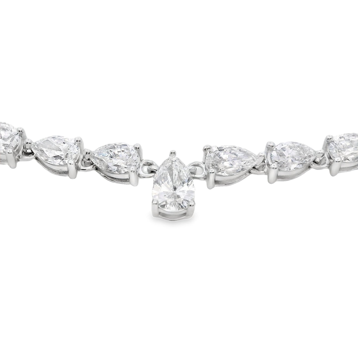 Collier Tennis en Diamant Lab Grown de 15,00 ct en Or Blanc 14KT