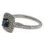 Anillo de Zafiro y Diamante Natural de 1.22ct en Oro Blanco de 14KT