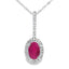 .61ct Ruby and Diamond Pendant in 10KT White Gold