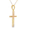 .25ct Diamond Cross Pendant in 14KT Yellow Gold