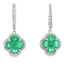 1.93ct Emerald Zircon Dangle Earrings in Sterling Silver