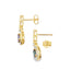 Mystic Fire Topaz Dangle Earrings in 10KT Yellow Gold