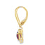 1.41ct Garnet and Diamond Dangle Earrings in 10KT Yellow Gold