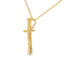 .10ct Pendentif Croix en Diamant en Or Jaune 14KT