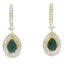 Boucles d'oreilles pendantes en onyx et diamants de 0,84 ct en or jaune 10KT