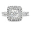 Anillo de Banda de Moda con Diamante Creado en Laboratorio de Oro Blanco de 14KT