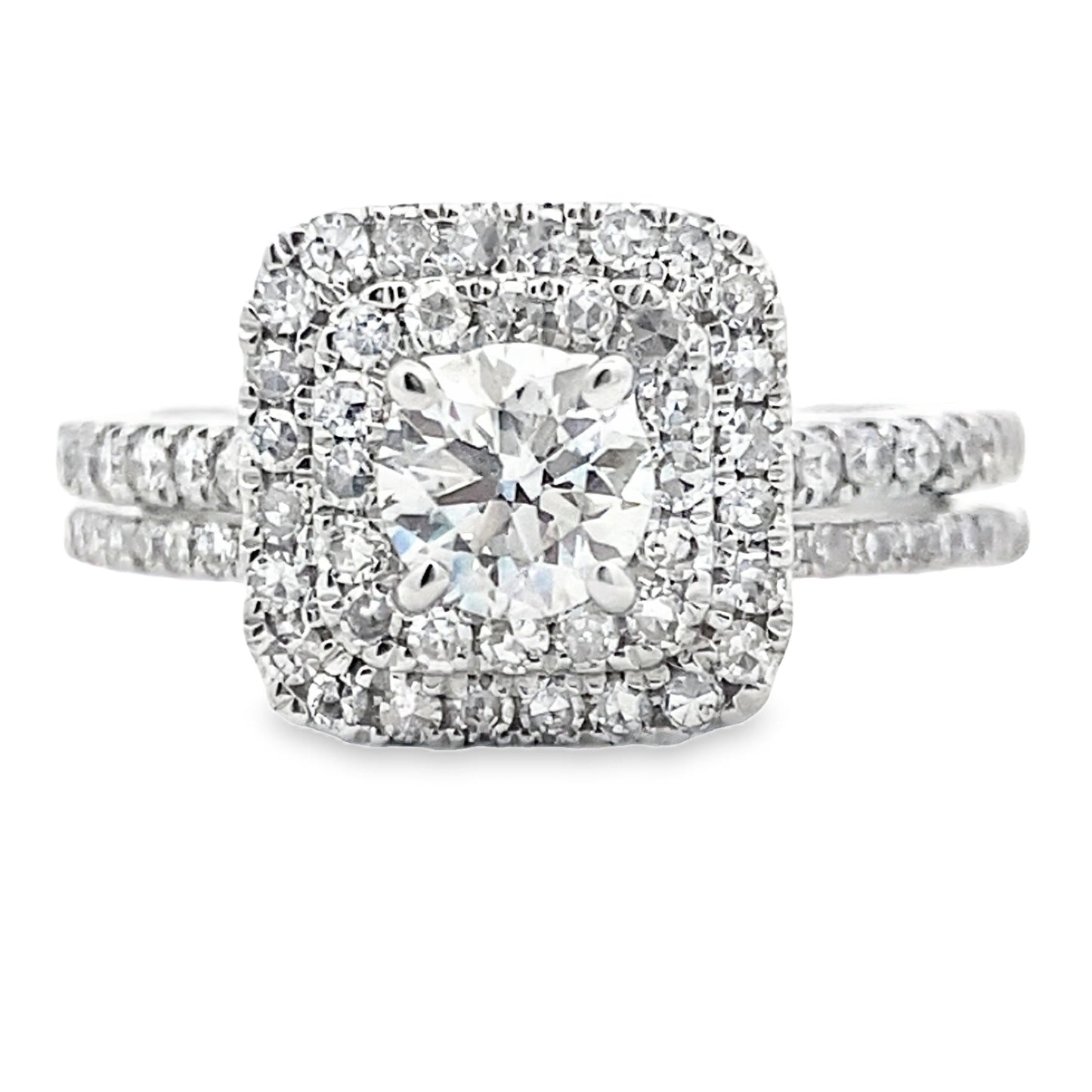 Anillo de Banda de Moda con Diamante Creado en Laboratorio de Oro Blanco de 14KT