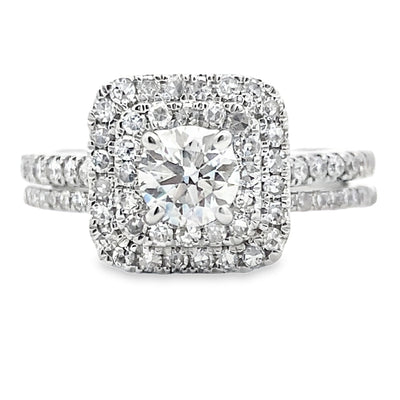 Bague de mode en diamant cultivé en laboratoire en or blanc 14KT