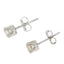 Pendientes de diamante natural de 0.75ct en oro blanco de 14KT