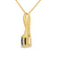 Sapphire Diamond Fashion Pendant in 10KT Yellow Gold